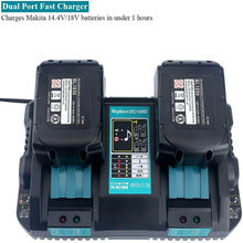 2 Pack For 18V 5.0Ah Makita BL1850 Battery Replacement &  Replacement charger for Makita 18V battery charger DC18RD