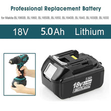 2 Pack For 18V Makita BL1850B 5.0Ah Battery Replacement & For Makita DC18RC 3A 14.4V-18V Charger