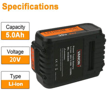 For Dewalt 20V Battery Replacement | DCB205 5.0Ah Lithium Ion Battery 3 Pack