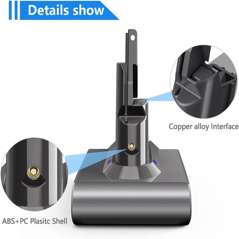 6400mAh V8 Batterie de Remplacement pour Dyson V8 Batterie