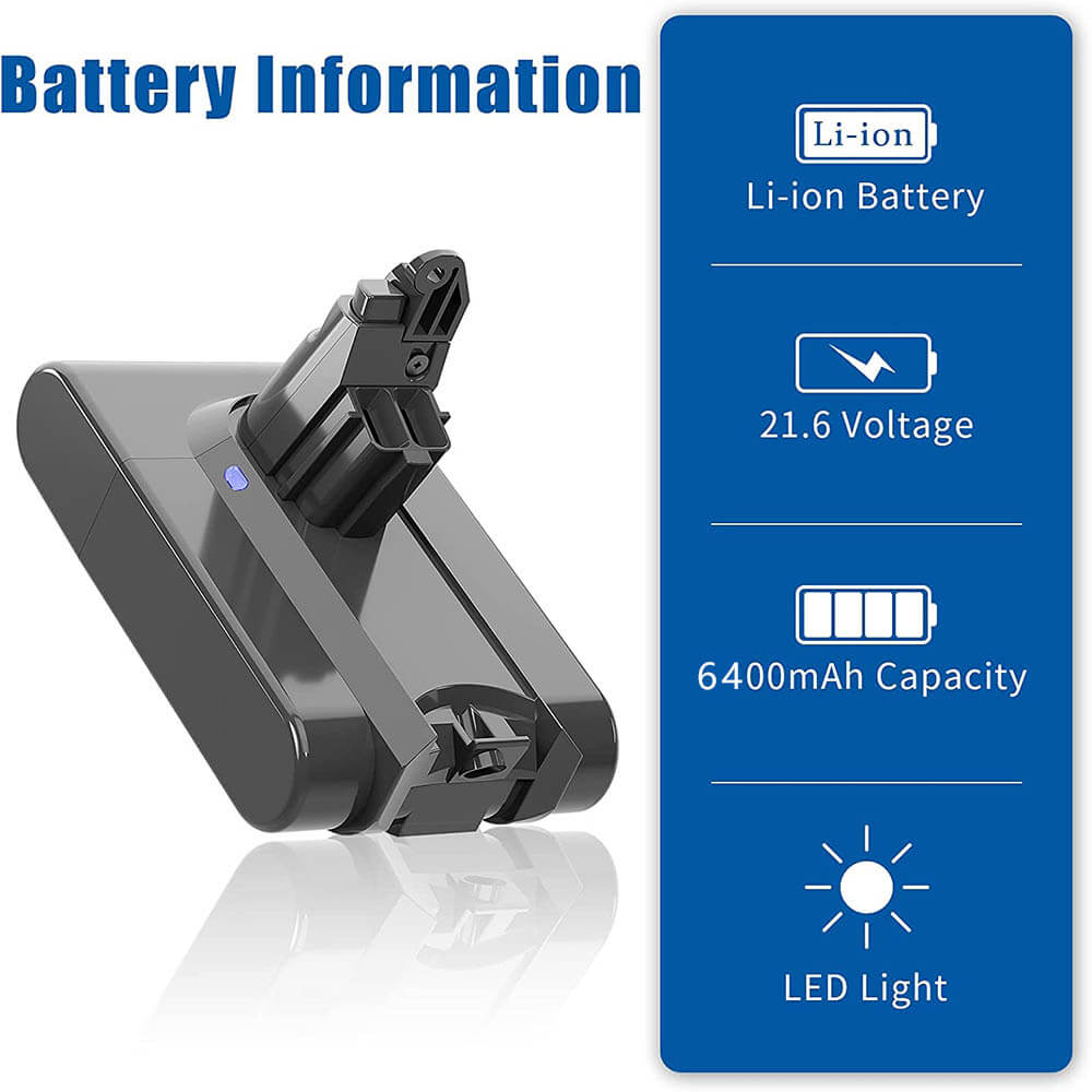 6400mAh For Dyson 21.6V Battery Replacement  Battery For Dyson V6 SV0 –  Battery Factory Outlet