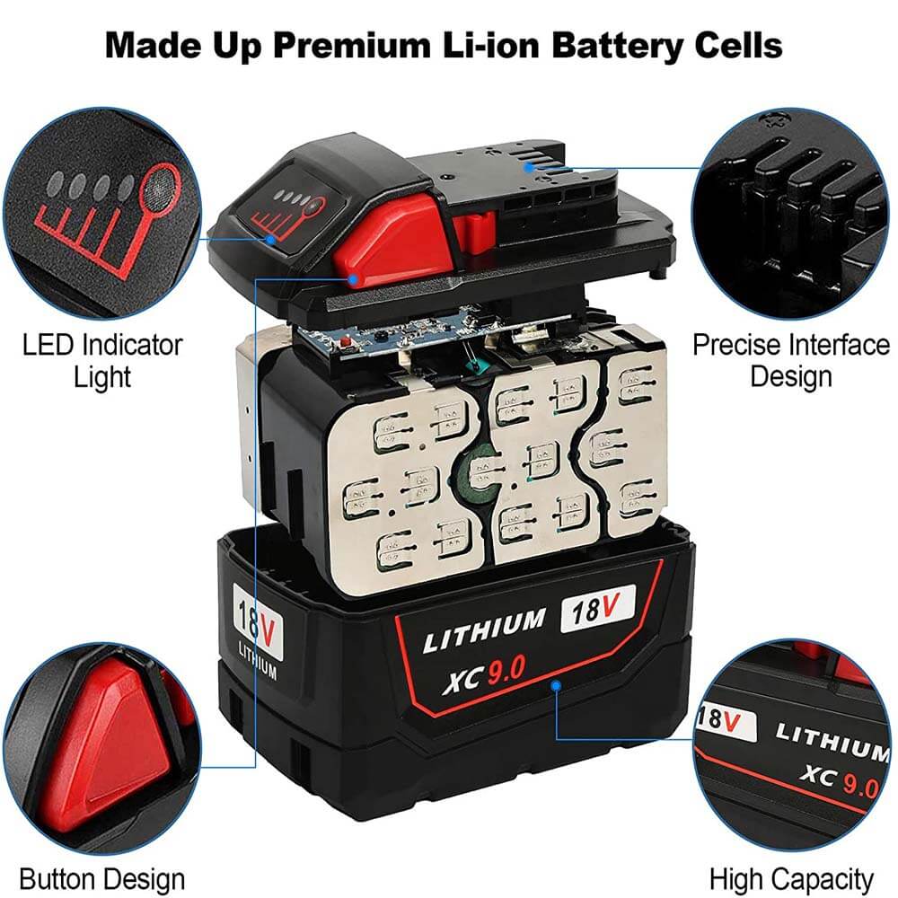 Milwaukee 9.0 battery online 2 pack
