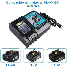 2 Pack For 18V Makita BL1850B 5.0Ah Battery Replacement & For Makita DC18RC 3A 14.4V-18V Charger