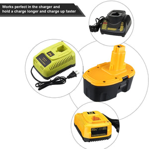 For 18V Dewalt Battery Replacement | DC9096 4800mAh Ni-MH Battery 2 Pack