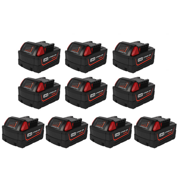 For Milwaukee 18V 6.0Ah Battery Replacement | M18 Li-ion Battery 10 Pack