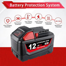 12.0Ah For Milwaukee 18V Battery Replacement 48-11-1811 | M18 Li-ion Battery 2 Pack - Triple-Batteries