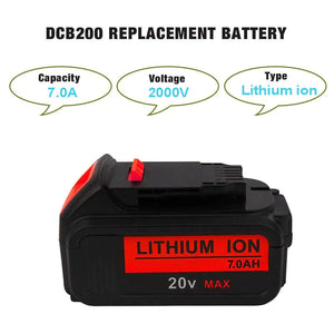 For DeWalt 7.0Ah Battery | 20V Max Li-ion Battery DCB200 DCB204 DCB206 DCB205-2 DCB201 DCB203 DCB181 DCB180