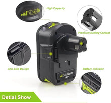２ Pack For Ryobi 18V 5.0Ah Battery with charger | P108 5.0Ah Li-ion One Plus  Replacement