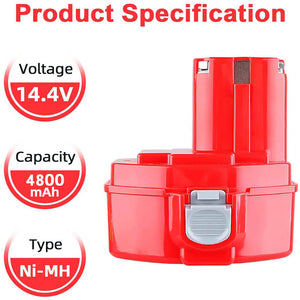14.4V Makita Replacement Battery |1420 1422 1400 4.8Ah Ni-MH Battery