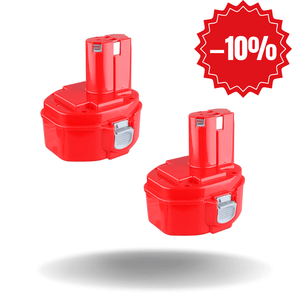 COOLSOUL For Makita 1420 1433 Battery 14.4V 4800mAh Ni-MH Red 2 Pack