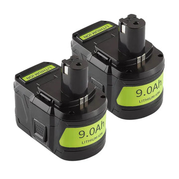 2 Pack 9.0Ah For Ryobi 18V P108 Battery replacement | High Capacity Li-ion Battery