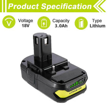 2 Pack For 18V Ryobi 3.0Ah Battery| P102 Li-ion One+ Plus Battery Replacement