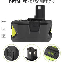 2 Pack 9.0Ah For Ryobi 18V P108 Battery replacement | High Capacity Li-ion Battery