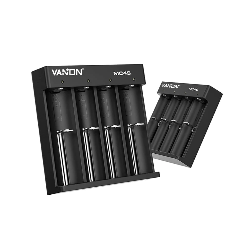 Vanon MC4S 4 slots 18650/26650/21700 battery charger