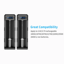 Vanon SC1 2amp 1 slot cost-effective Micro USB fast charger for 3.6V/3.7V Li ion 18650/20700/21700/26650