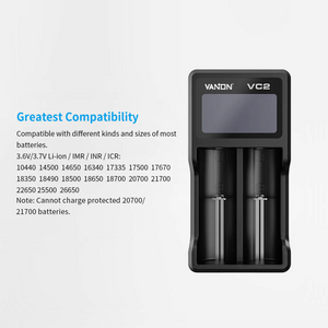 Vanon VC2 intelligent charger For 18650 lithium battery