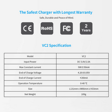 Vanon VC2 intelligent charger For 18650 lithium battery