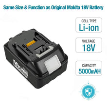 2 Pack For 18V 5.0Ah Makita BL1850 Battery Replacement & For Makita DC18RC 6A 14.4V-18V Charger