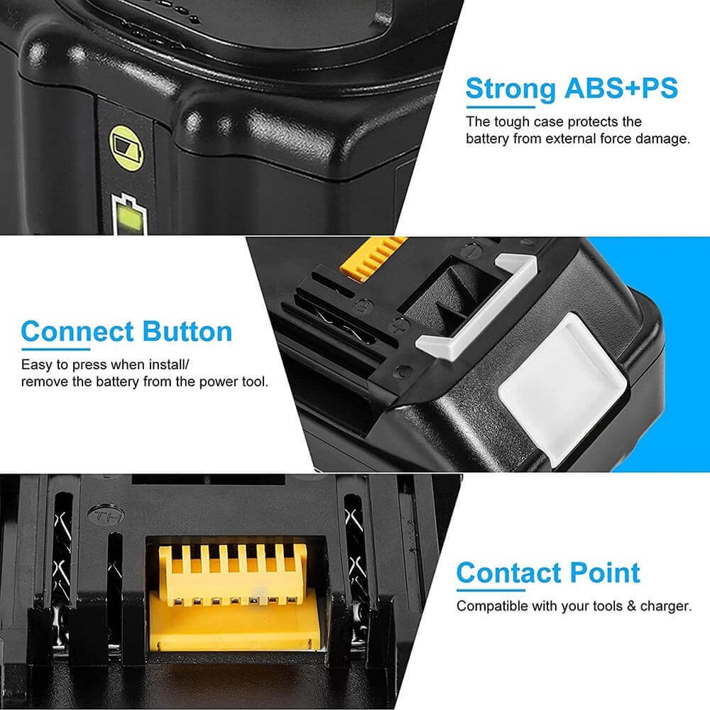 Batterie, 2x 5.5Ah Batterie Compatible avec la machine Makita, BL1850 18V Li-Ion LXT Li-ion Batterie, 2x 5.5Ah Batterie Compatible avec la machine Makita, BL1850 18V Li-Ion LXT Li-ion