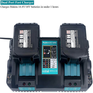 4 Pack For 18V 6.0Ah Makita BL1860B Battery Replacement & Replacement charger for Makita 18V battery charger DC18RD