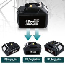 2 Pack For 18V Makita Battery Replacement | BL1890B 9000mAh Li-ion Battery
