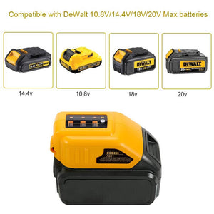 USB Mobile Battery Charger Adapter DCB090 For Dewalt 14V 18V 20V Lithium Battery