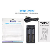 Vanon MC2 PLUS 2 slots 3.7v li-ion 18650 battery USB portable charger