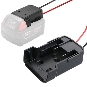 Power Wheel Adapter for Milwaukee M18 18V Battery，Work with for Milwaukee M18 48-11-1860, 48-11-1850 Li-ion Battery, Power Connector for Rc Car, Robotics, Rc Truck