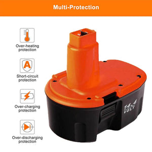 For Dewalt 14.4V XRP Battery Replacement | DC90913.0Ah Ni-Mh Battery 2 Pack