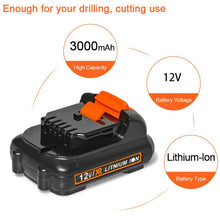 For Dewalt 12V Battery Replacement | DCB120 DCB121 3.0Ah Li-ion Battery 4 Pack
