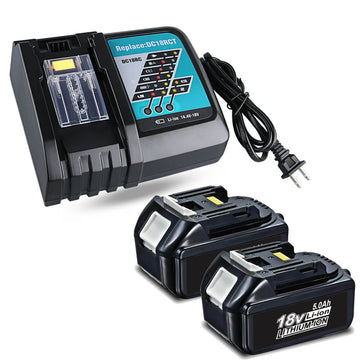 BL1850B 5AH & 4-PORT 18V Charger lithium-ion DC18SF pour Makita 14.4V-18V  Batterie au lithium BL1890B BL1850B BL1430 – Dasbatteries