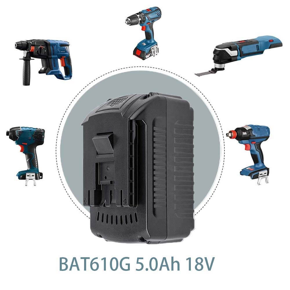 2 Baterías De Repuesto 18V 5000mAh Para Herramientas Bosch - Compatible Con BAT618, BAT619, BAT609, Etc.