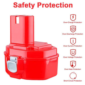 2 Pack 14.4V Makita Replacement Battery |1420 1422 1400 3.6Ah Ni-MH Battery