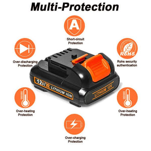 For Dewalt 12V Battery Replacement | DCB120 DCB123 DCB127 5.0AH Li-ion Battery