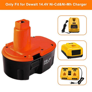 For Dewalt 14.4V XRP Battery Replacement | DC90913.0Ah Ni-Mh Battery 2 Pack