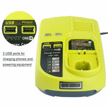 For Ryobi 18V One Plus Lithium Battery Charger P117 | P104 12V-18V Ni-cd & Ni-Mh Battery Charger