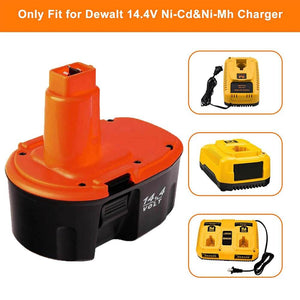 For Dewalt 14.4V XRP Battery Replacement | DC9091 3.0Ah Ni-Mh Battery