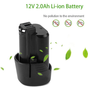 2 Pack For 12V Bosch Battery Replacement | BAT411 2000mAh Li-ion Battery