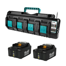 2 Pack For 18V Makita Battery Replacement | BL1850B 5000mAh Li-ion Battery With LED Light