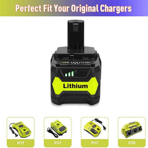 For Ryobi 18V P104 ONE PLUS Battery | 4.0Ah Li-ion Battery Replacement | 3 Pack