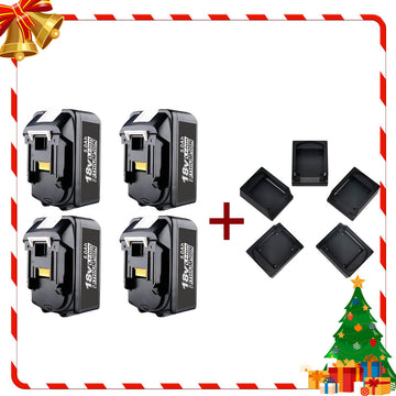 4 Pack For 18V 5000mAh Makita Battery Replacement BL1850 Li-ion Battery & 5 Pack Battery Holder for Makita 18V Battery