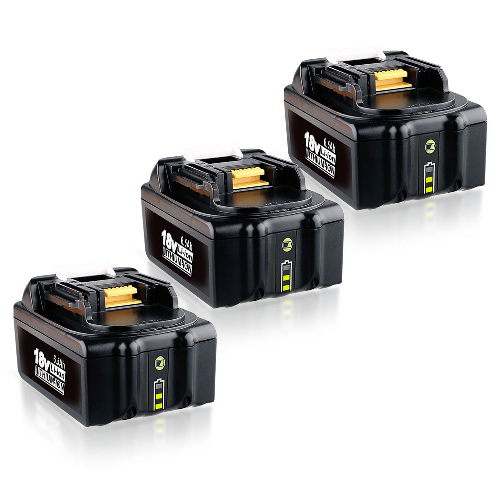 3 Pack For 18V Makita Battery Replacement | BL1860B 6500mAh Li-ion Battery