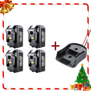 4 Pack For 18V 5000mAh Makita Battery Replacement BL1850 Li-ion Battery & Power Wheel Adapter for Makita 18V Lithium Battery