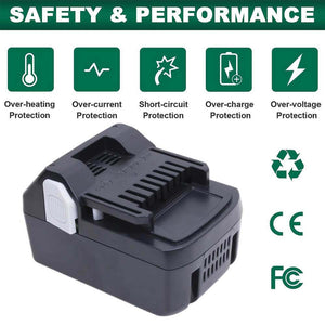 For Hitachi 18V Battery | BSL1830 4.0Ah Li-ion Battery Replacement | 3 Pack