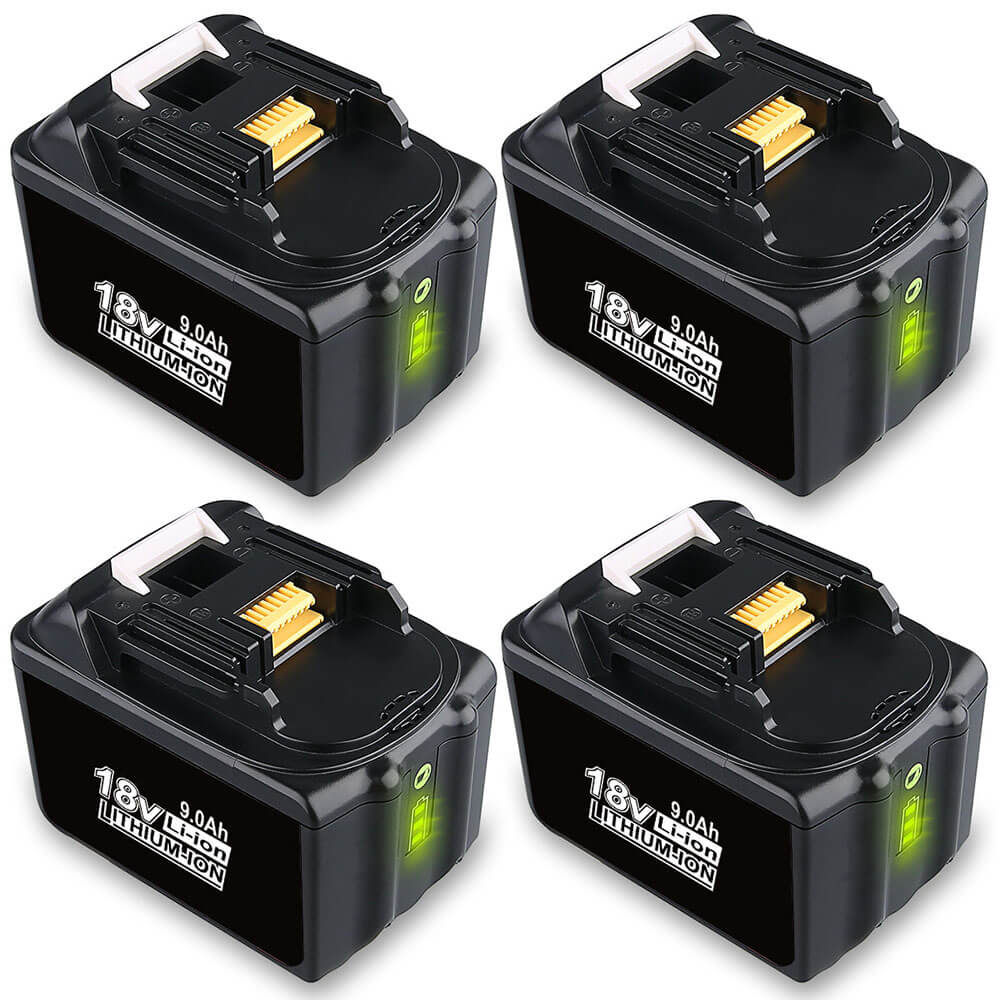 4 Pack For 18V Makita Battery Replacement | BL1890B 9000mAh Li-ion Battery