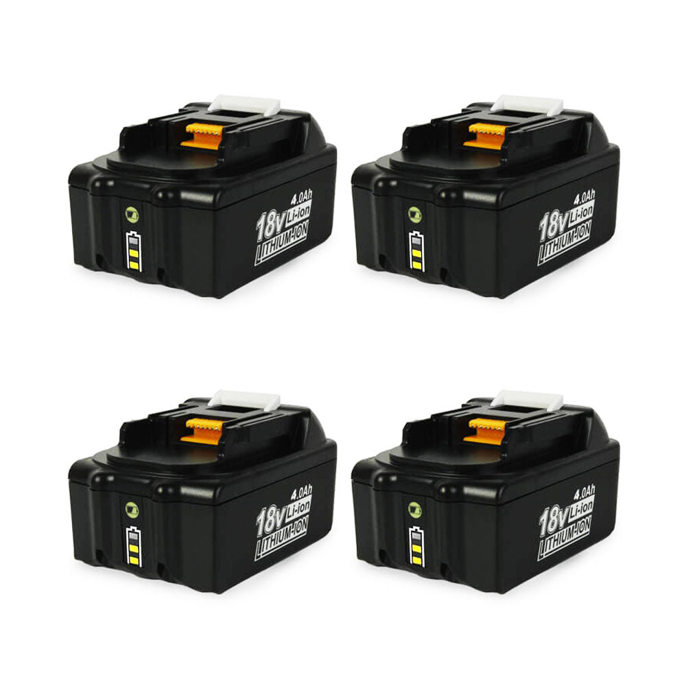 4 Pack For 18V Makita Battery Replacement | BL1840B 4000mAh Li-ion Battery