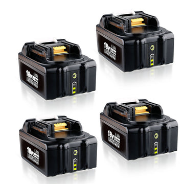 4 Pack For 18V Makita Battery Replacement | BL1860B 6500mAh Li-ion Battery