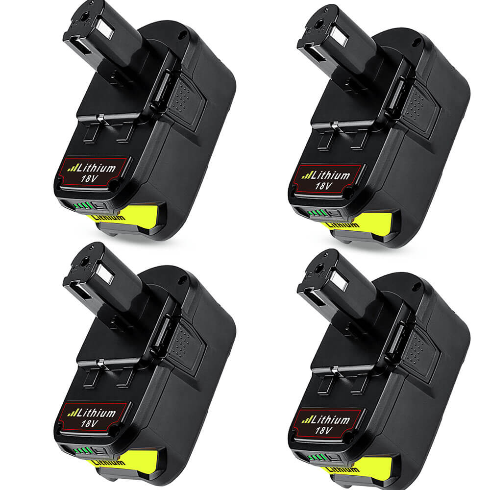 4 Pack For 18V Ryobi Battery Replacement | P108 5.0Ah Li-ion Battery