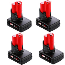 For Milwaukee M12 12V Battery Replacement | 5.0Ah Li-ion Battery 4 Pack
