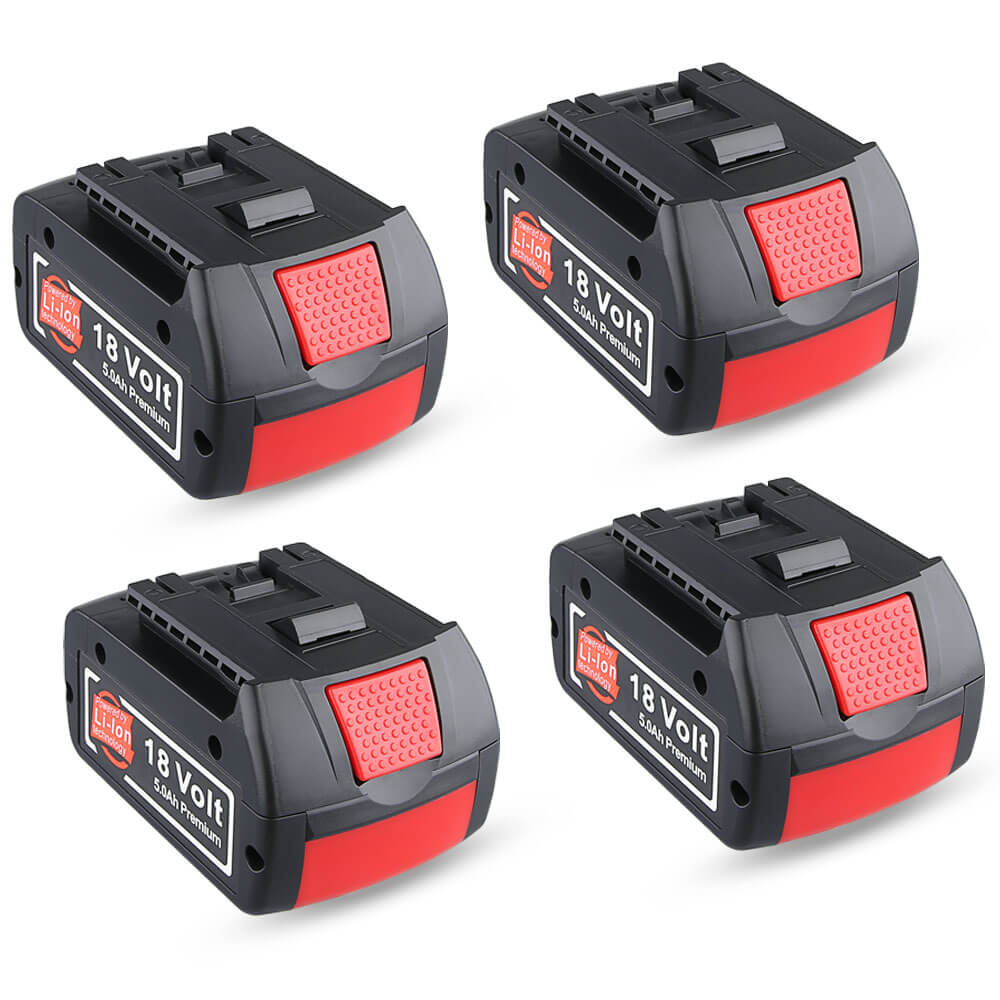 4 Pack For 18V BOSCH Battery Replacement | BAT610G 5000mAh Li-ion Battery